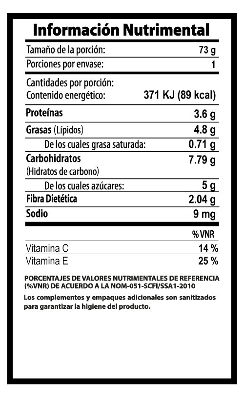 tomate cherry vegibite tabla nutrimental vegetalistos